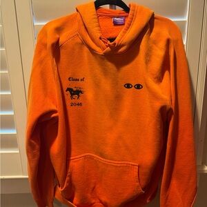 Moon Collection Bright Orange Graphic Hoodie